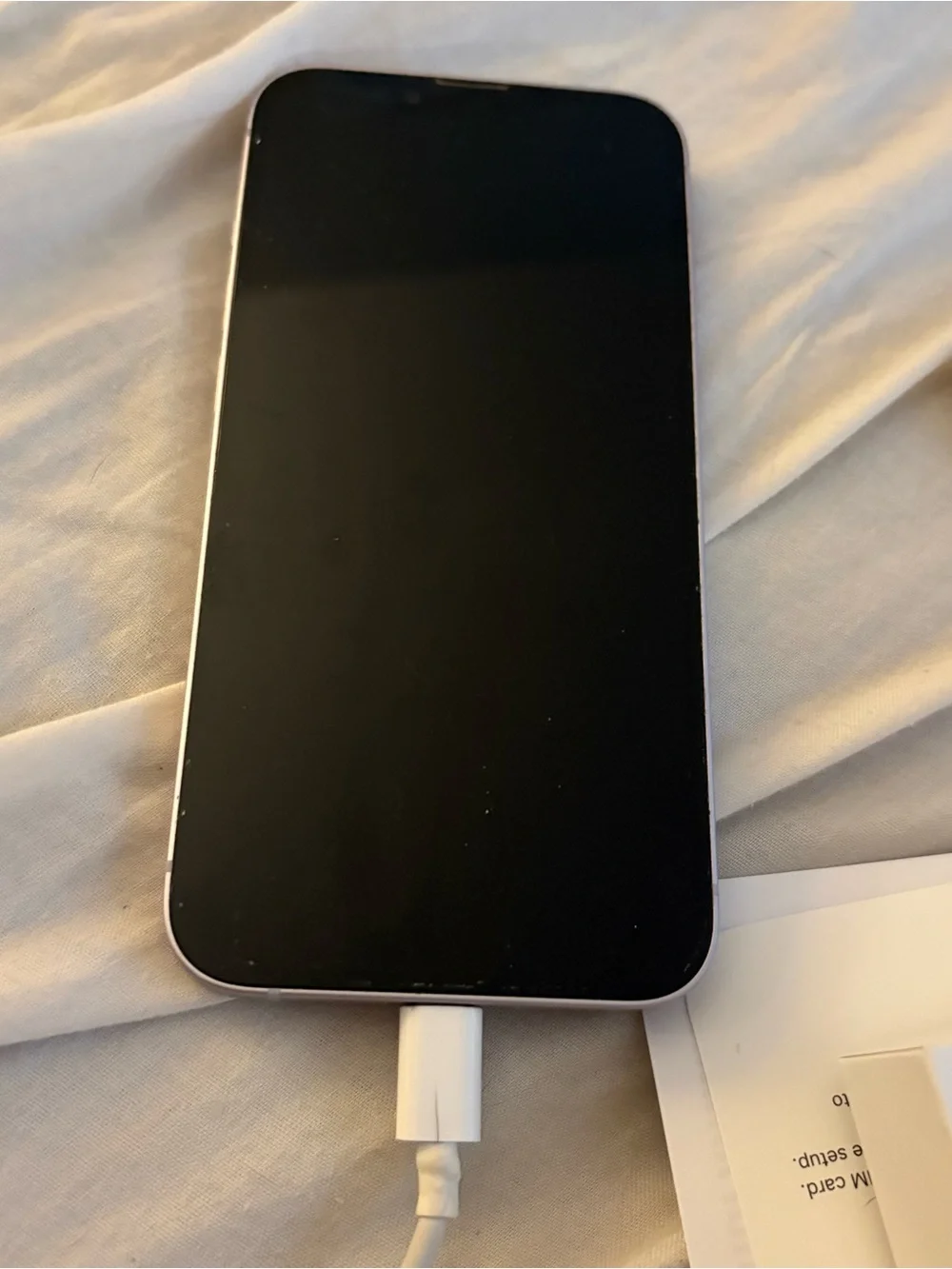 iPhone 14 256 GB light purple good Condition Health unlocked reset